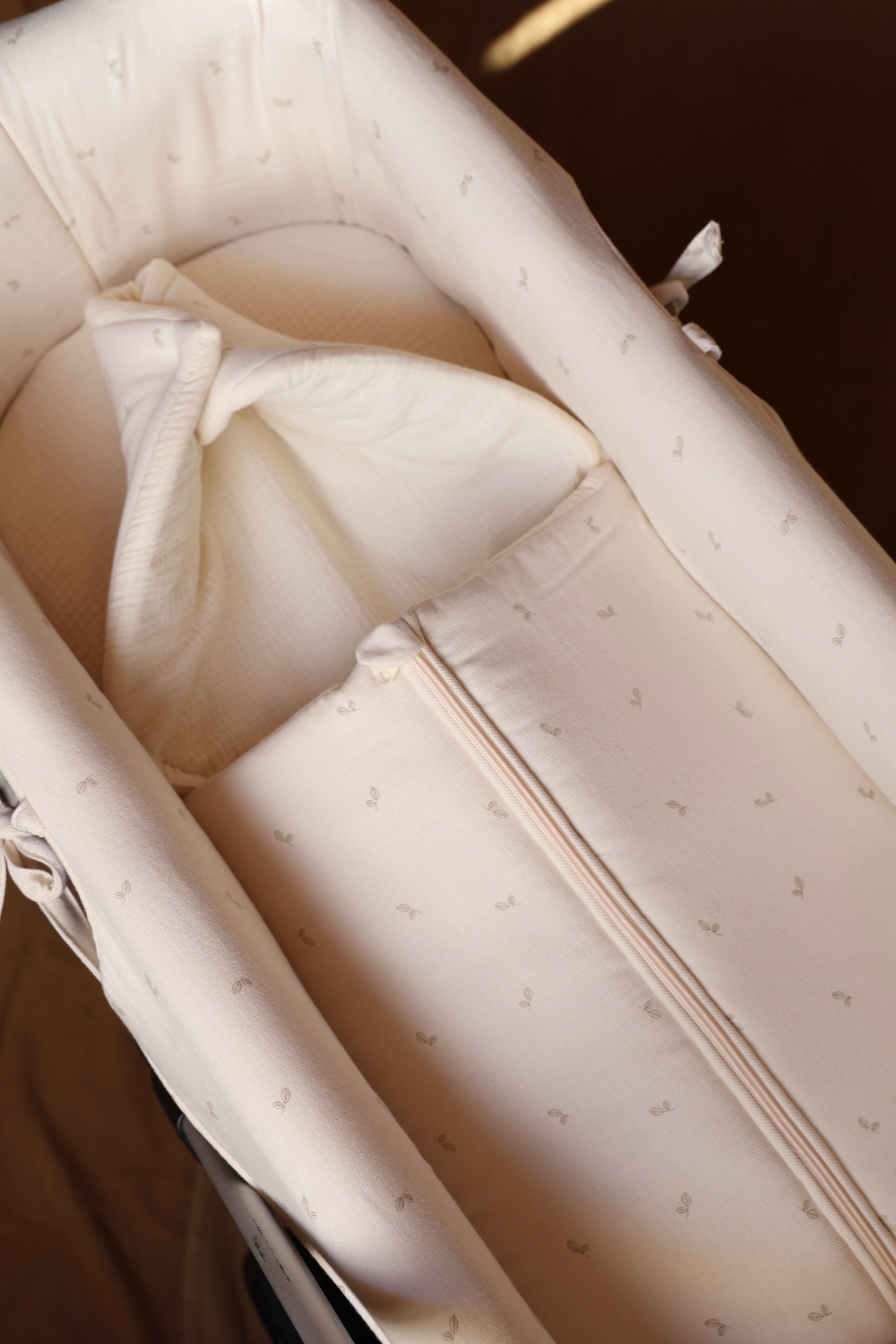 Saco Capazo Cello Oliva + Gasa Cruda