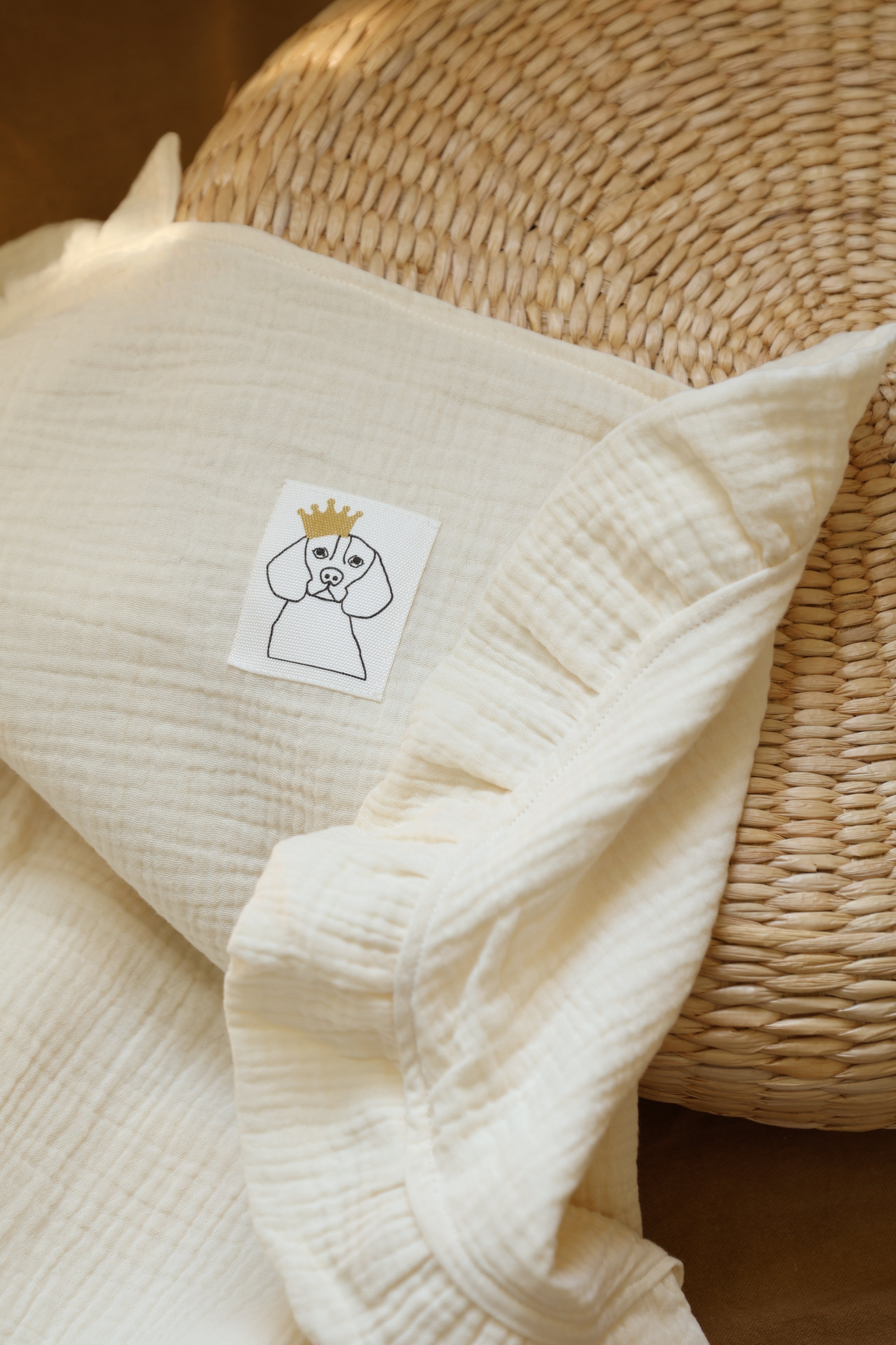 Arrullo Gasa Cruda + Volante Gasa Cruda