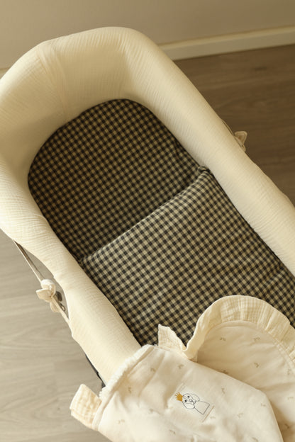 Saco Bajera Cochecito Vichy Verde Militar