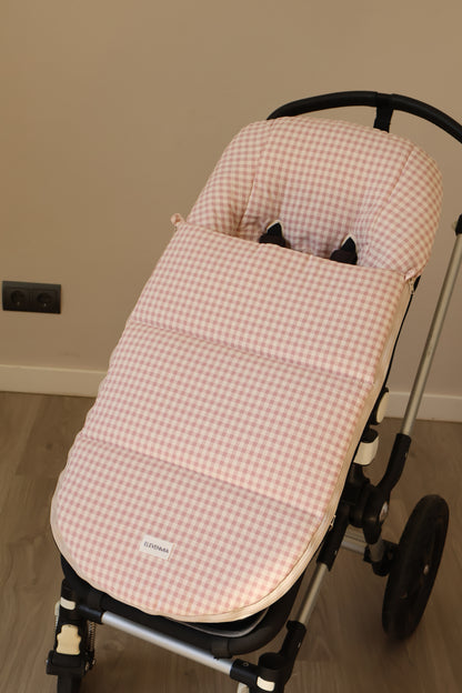 Saco Silla Cochecito Vichy Rosa