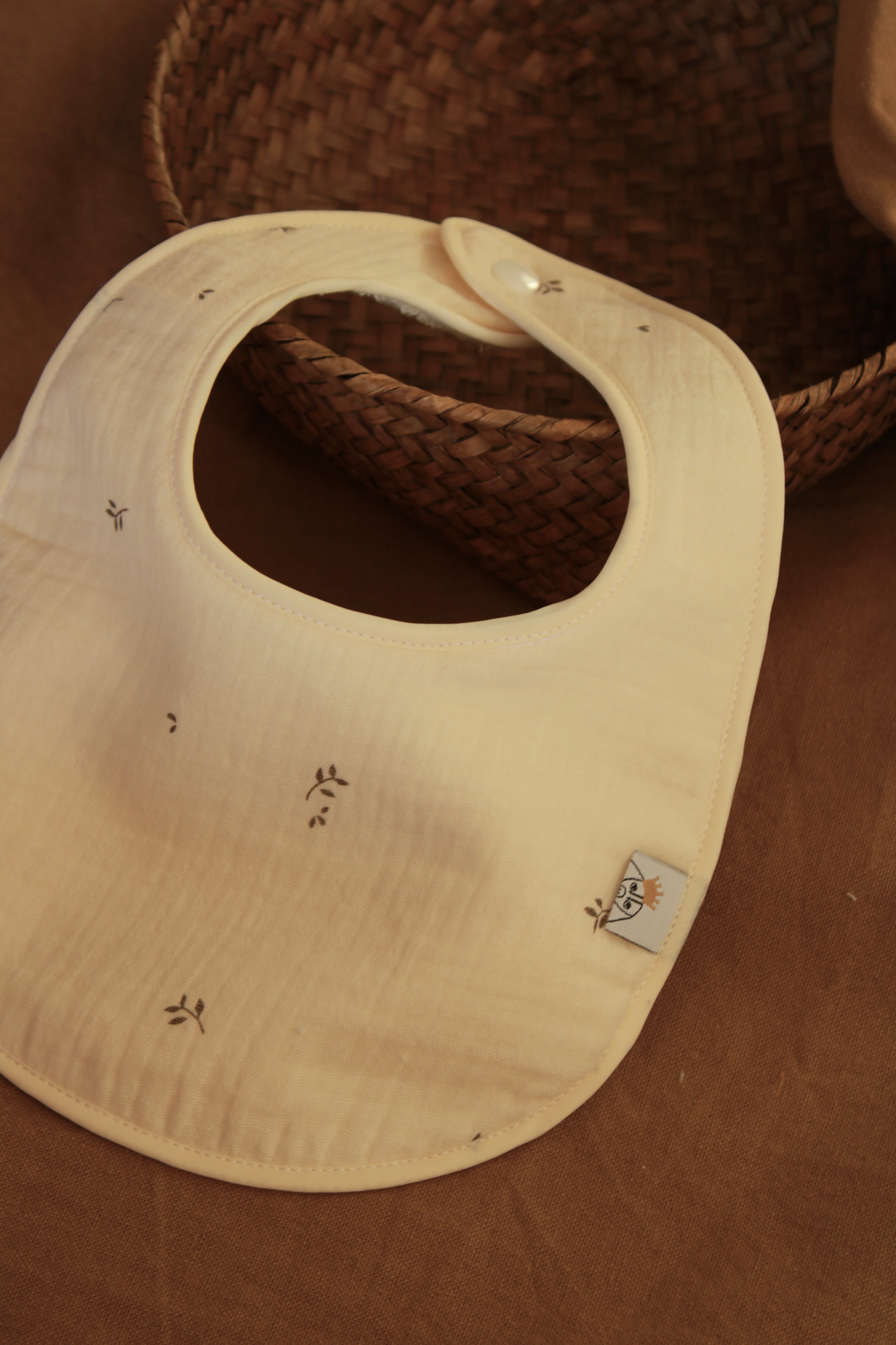 Bavoir en gaze Lua + tissu éponge