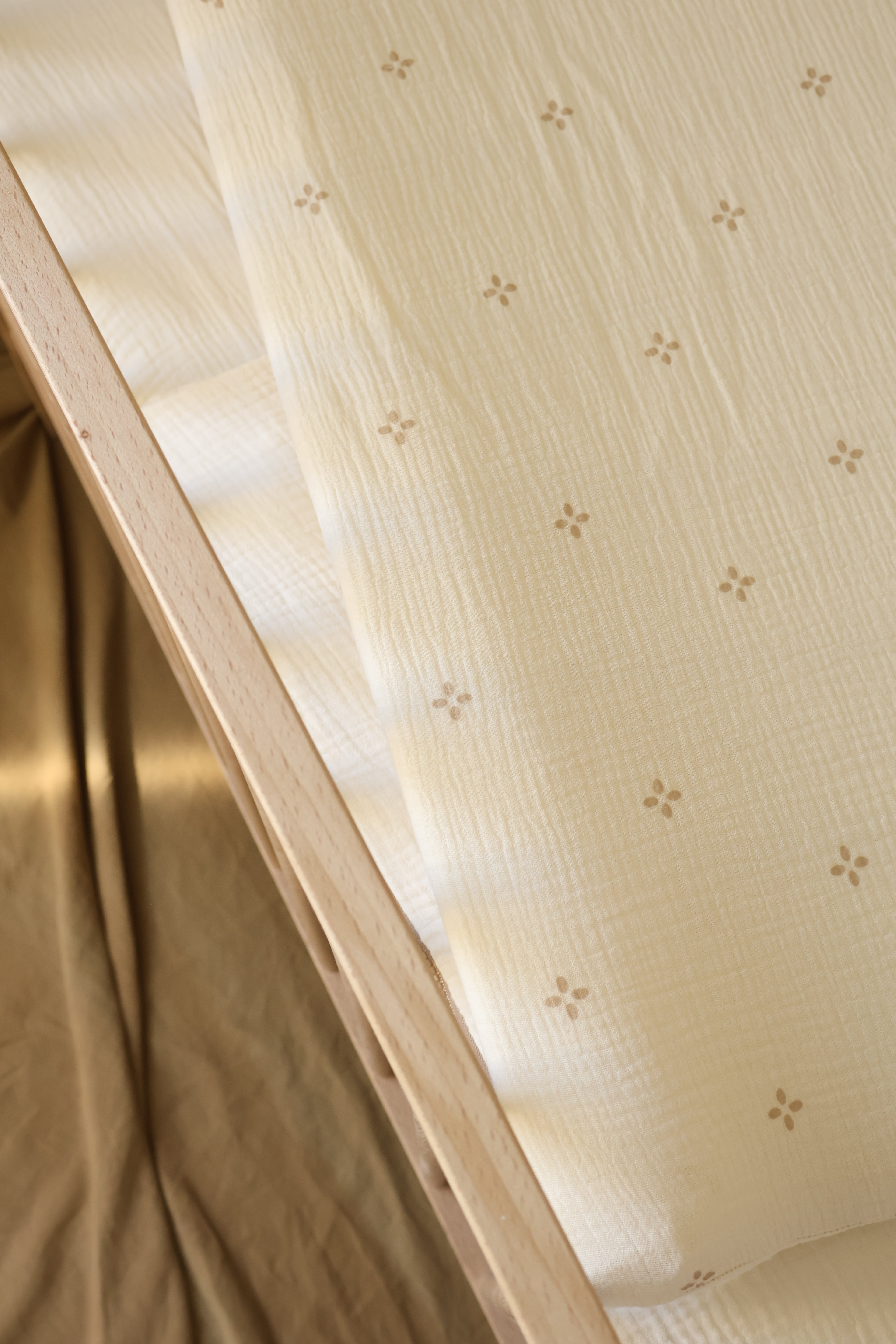 Housse de matelas à langer rectangulaire en gaze Dahlia