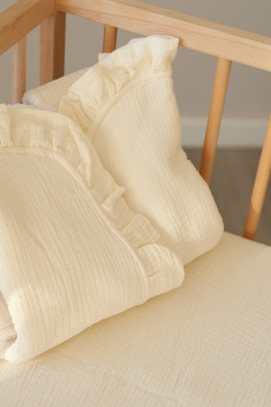 Couverture en gaze brute + peau de mouton