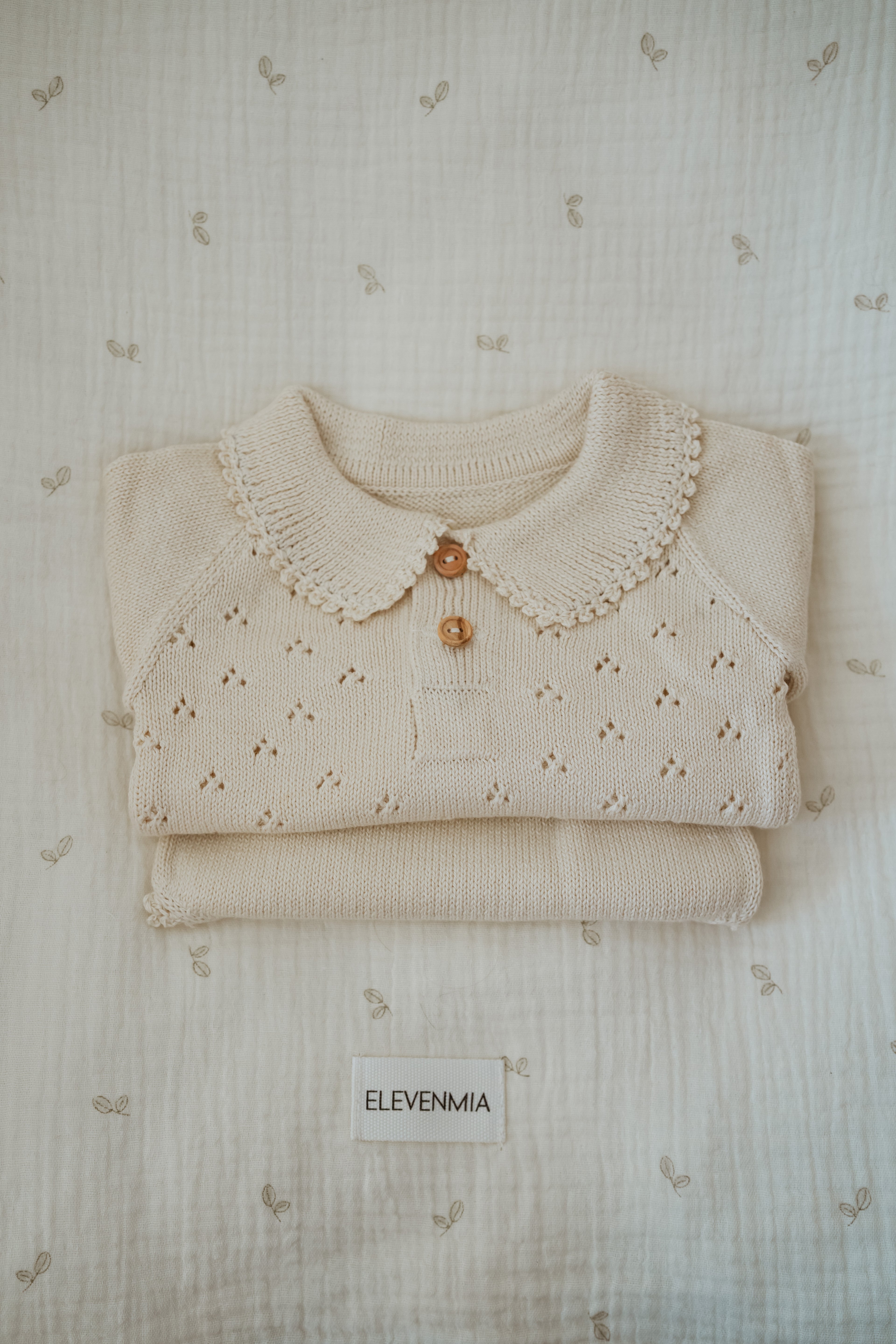 Conjunto dos piezas Punto Tricot Beige