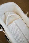 Saco Capazo Mini Stripe Arena + Gasa Cruda