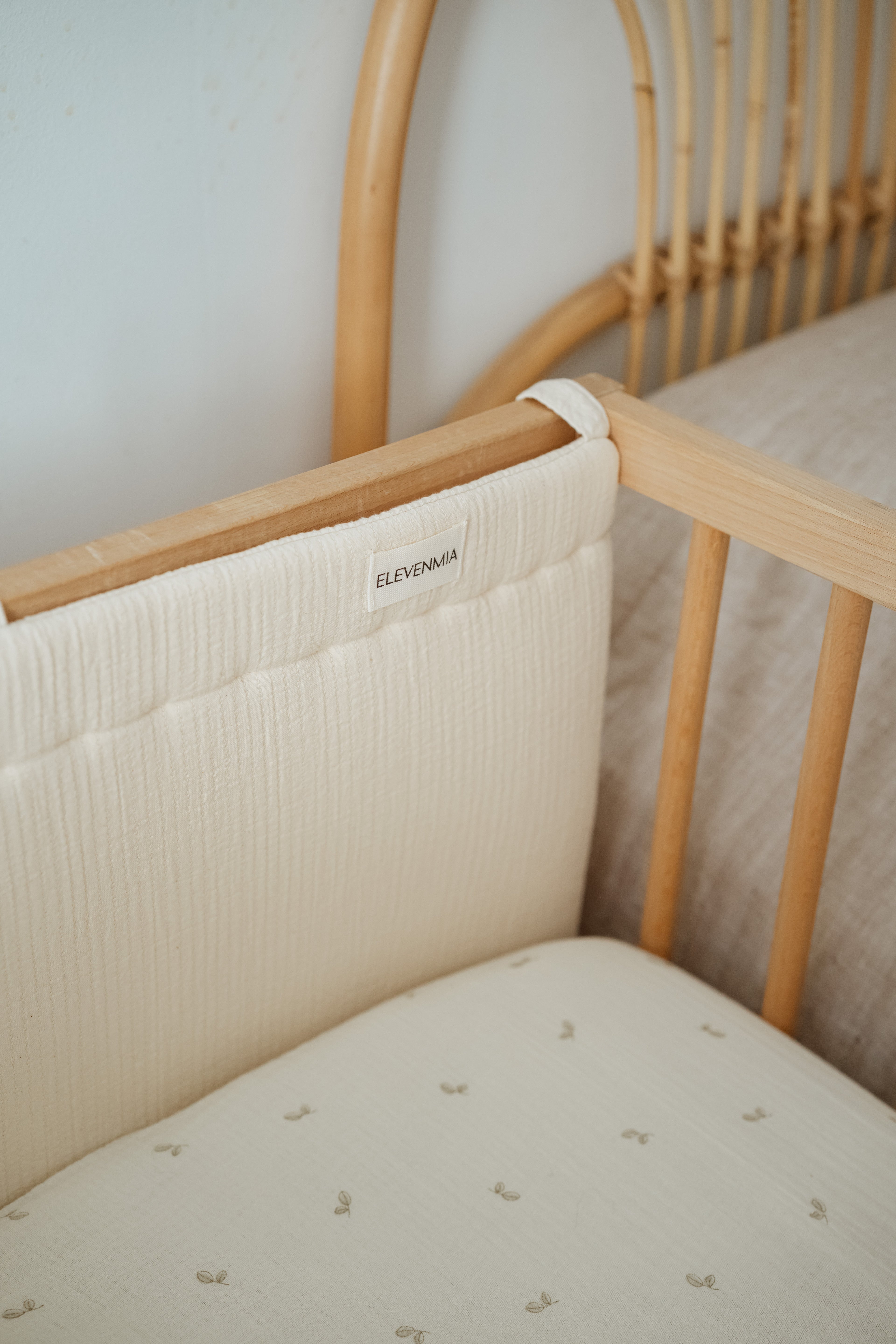 Sac à fond de berceau 60 x 120 en gaze olive