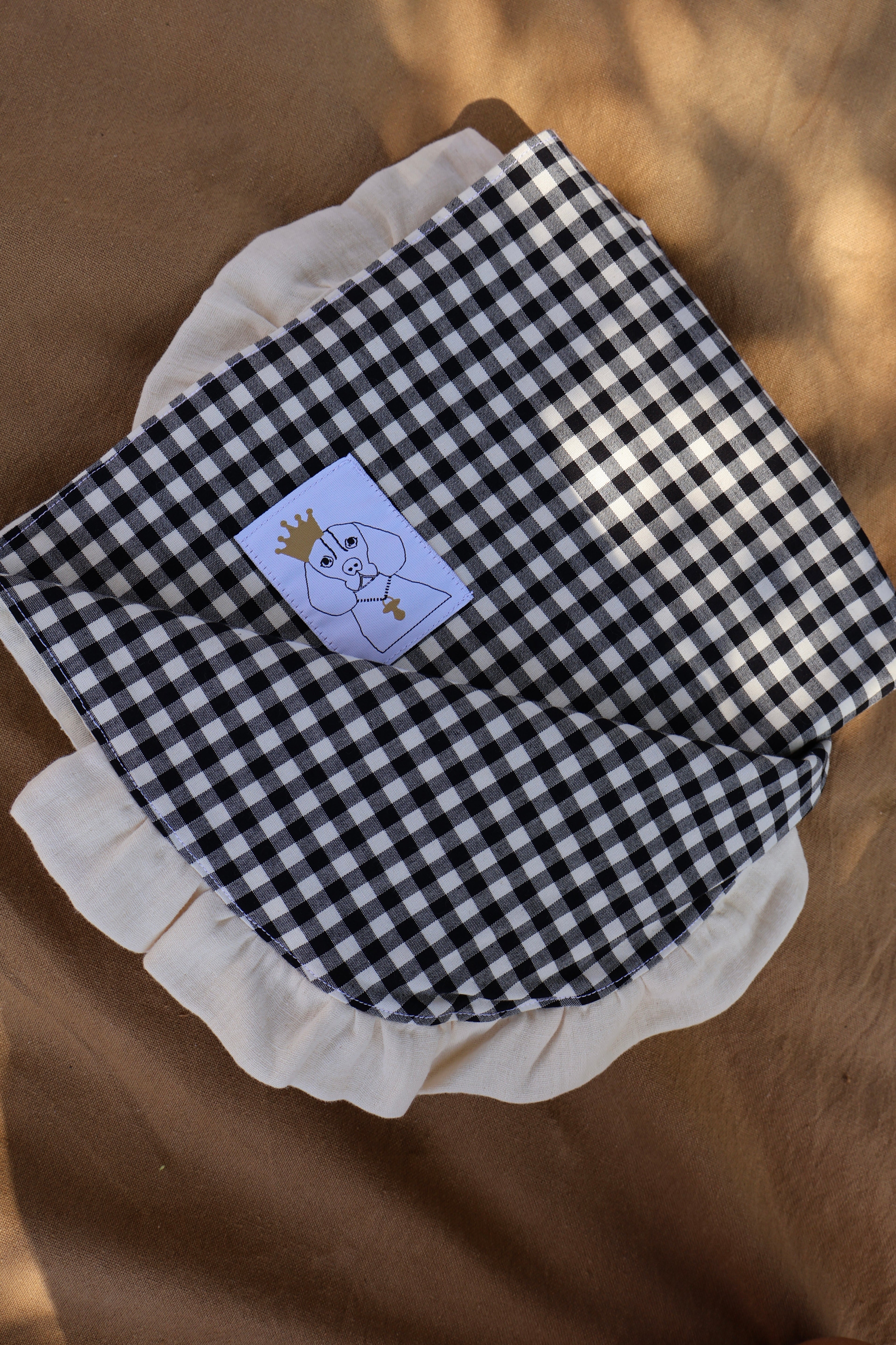 Arrullo Vichy Clasic con Volante Gasa Cruda