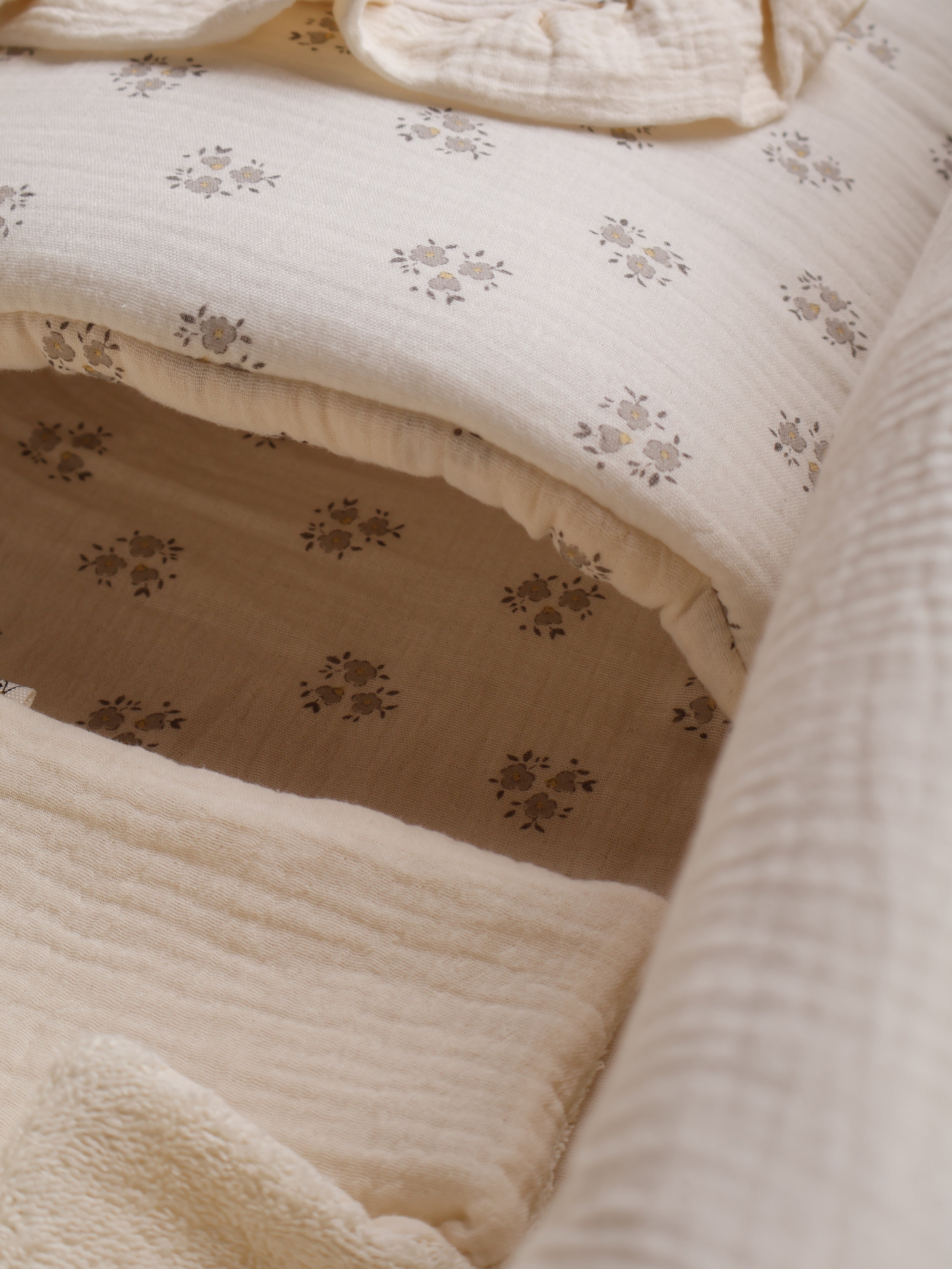 Saco Bajera Cochecito Gasa Sia Gris