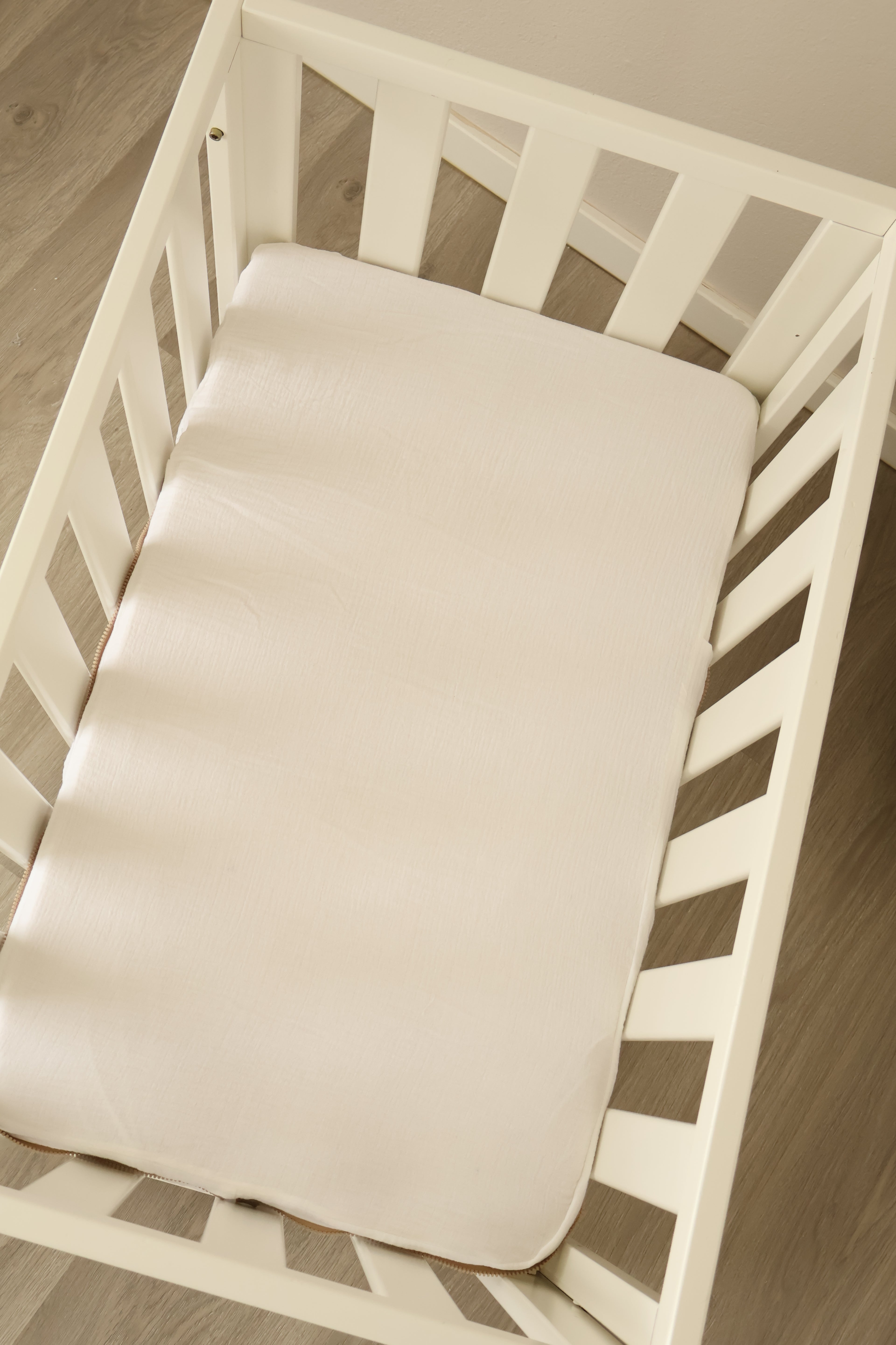 Sac de fond pour mini-berceau 80 x 50 en gaze blanche