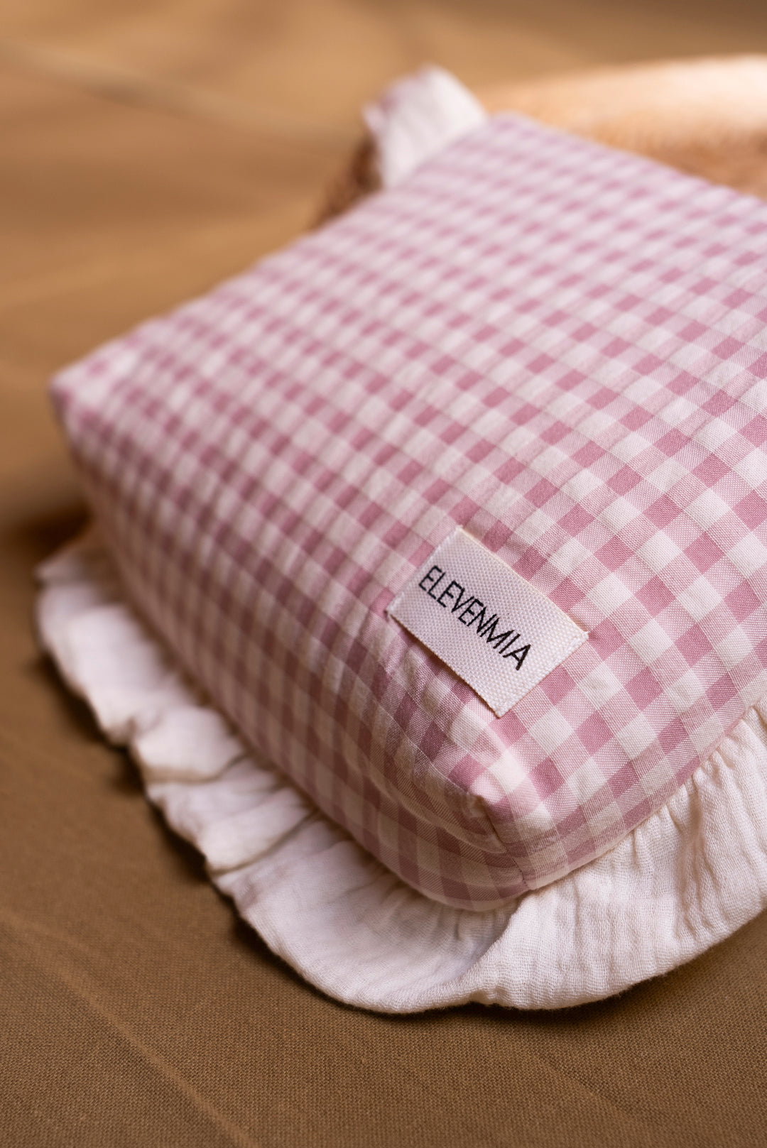 Neceser Volante Vichy Rosa + Gasa Cruda