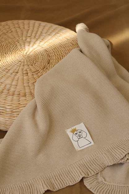 Manta Tricot Beige