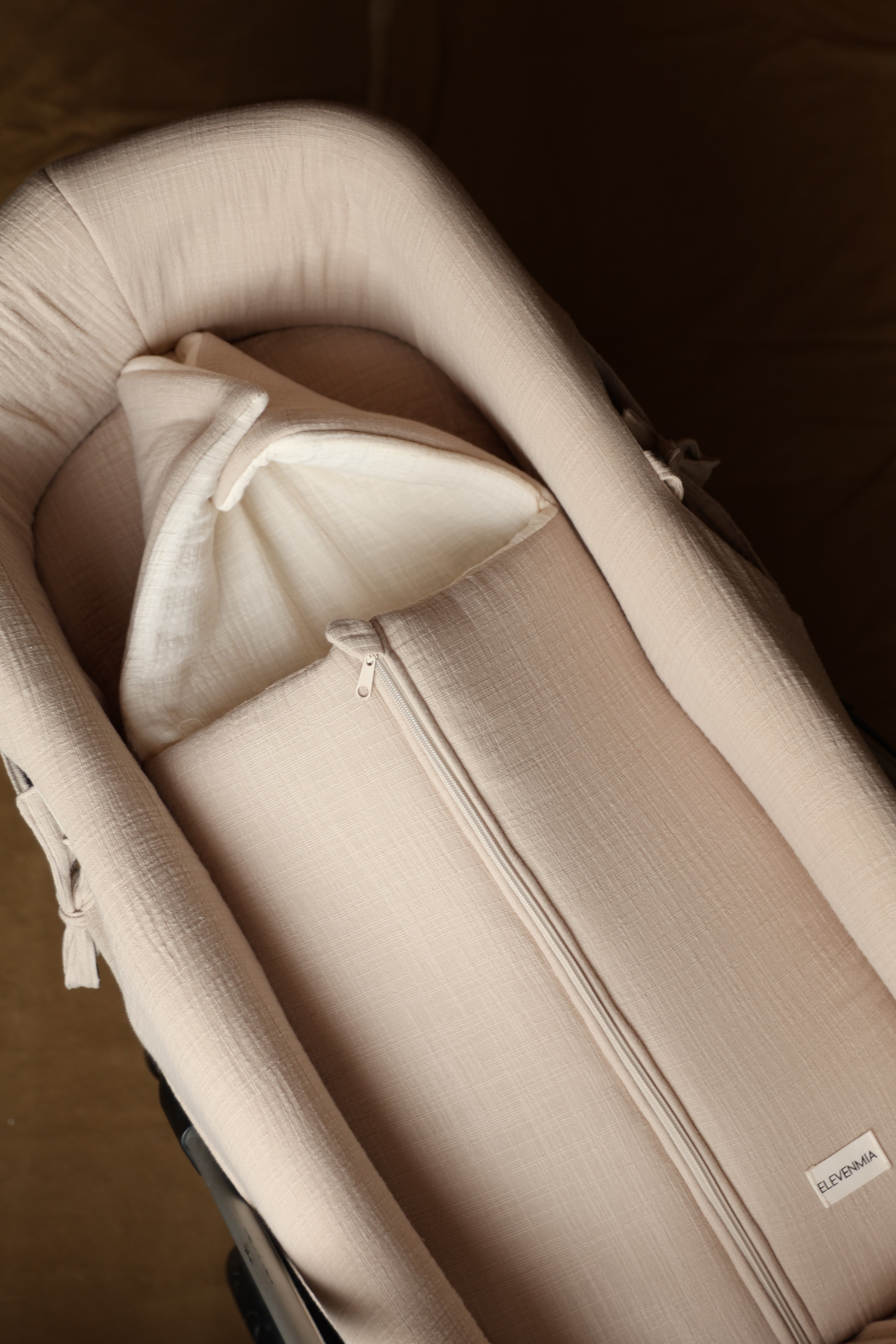 Saco Capazo Gasa Rústica Arena + Gasa Rústica Nata