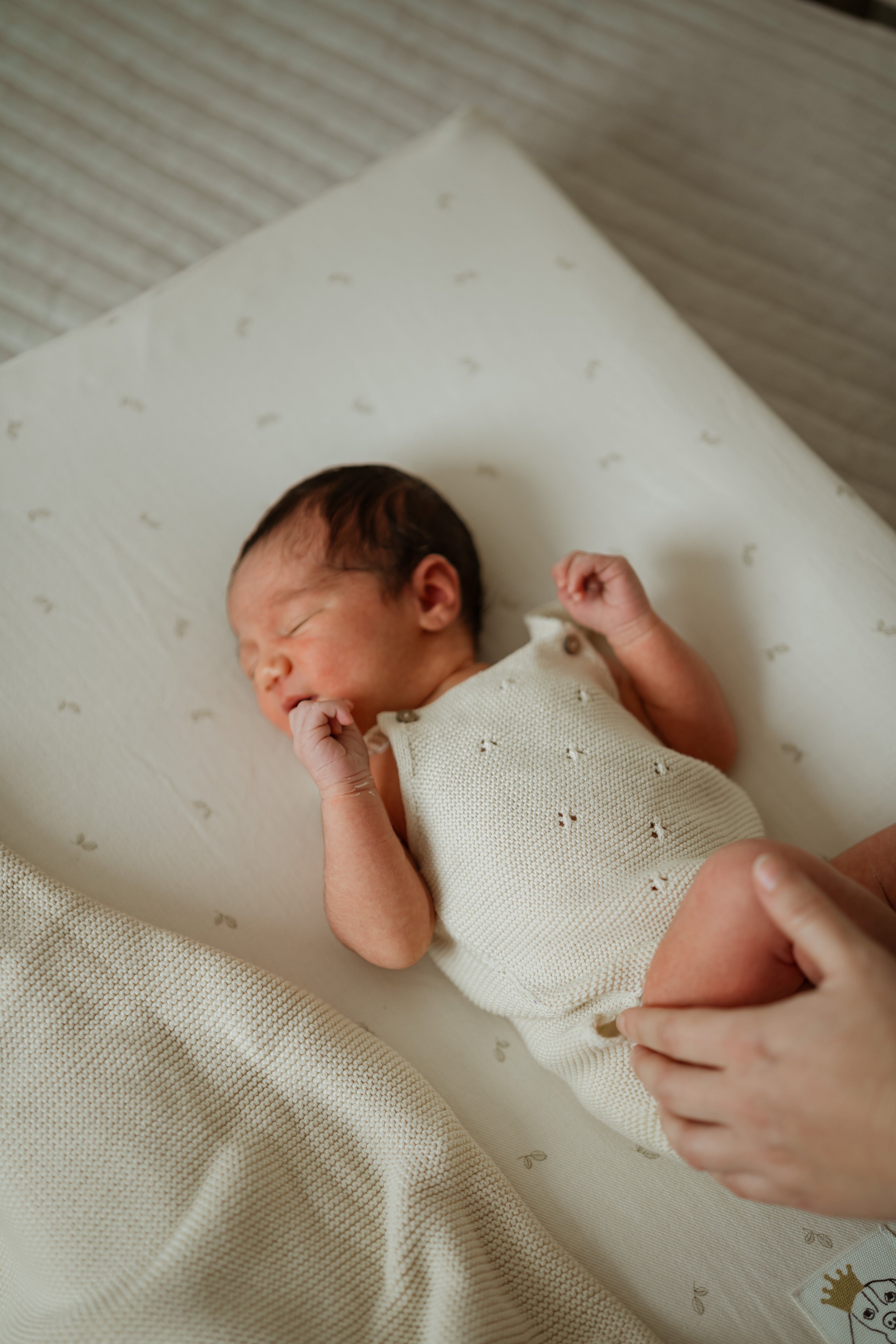 Combinaison en tricot beige