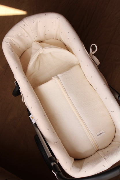 Carrycot Bag Beige Muslin