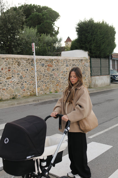 Bolso Piel con Piel Taupe