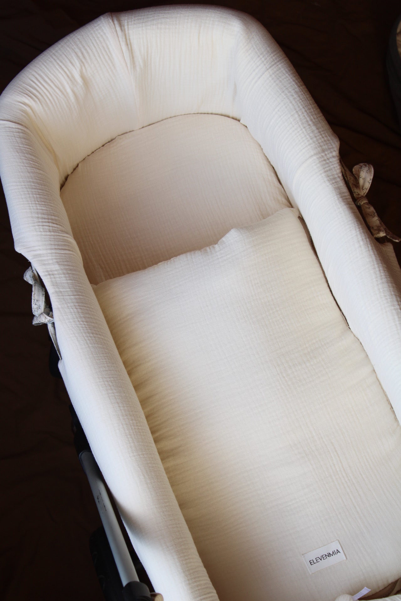 Vestidura Cochecito Gasa Cruda + Gasa Cruda reversible