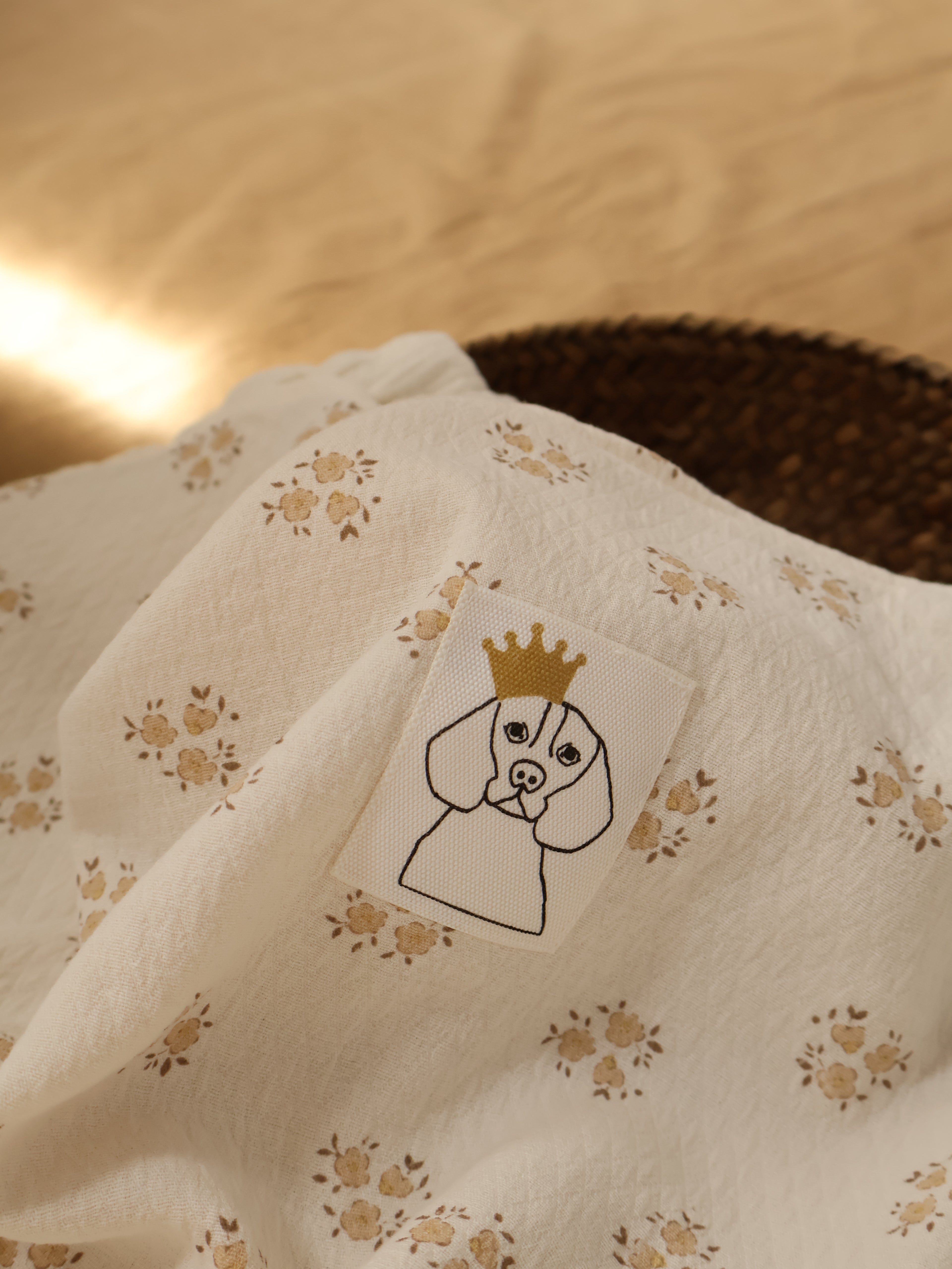 Arrullo manta de bebé Inti estampado y gasa cruda 100% algodón orgánico