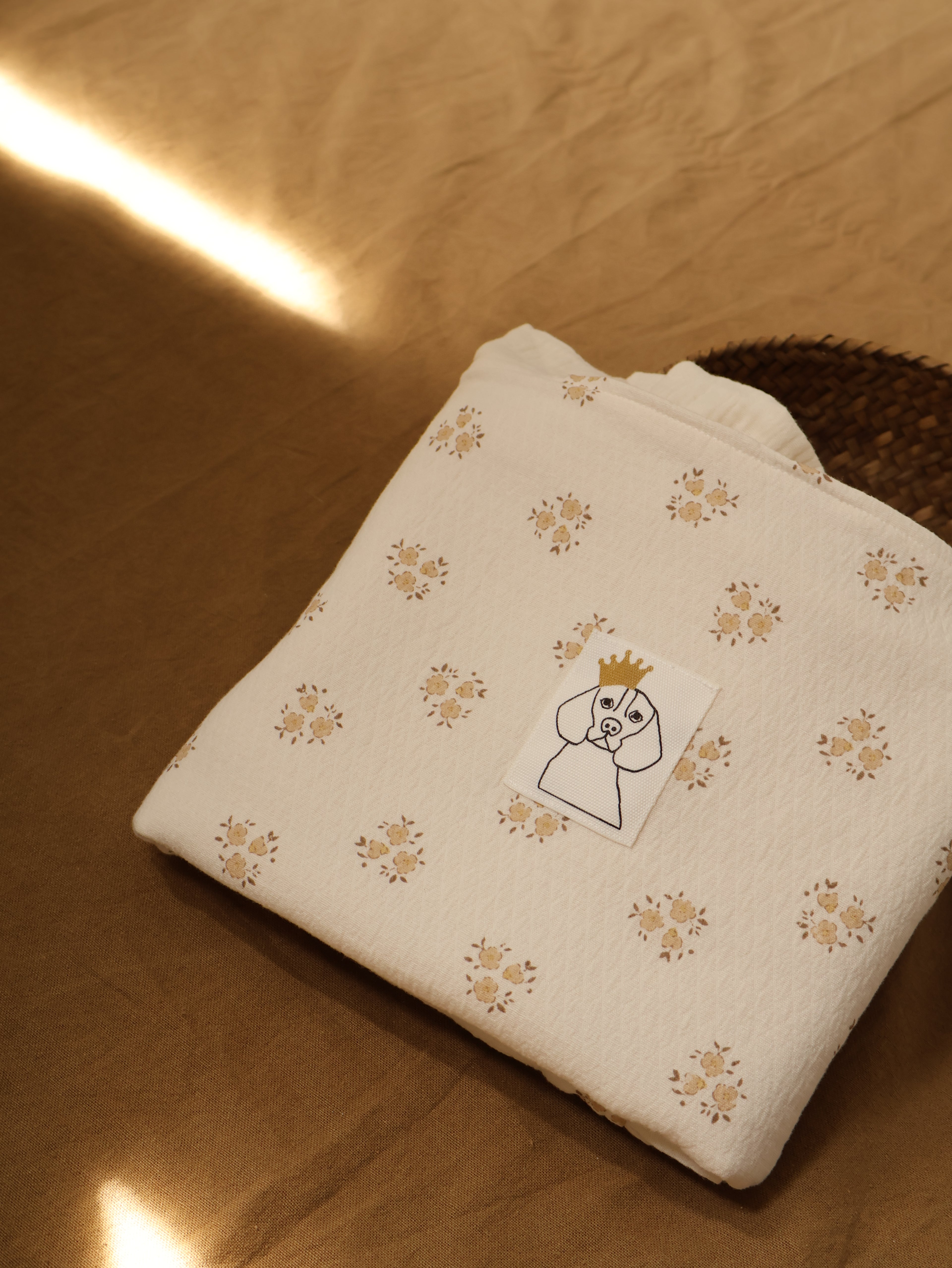 Arrullo manta de bebé Inti estampado y gasa cruda 100% algodón orgánico