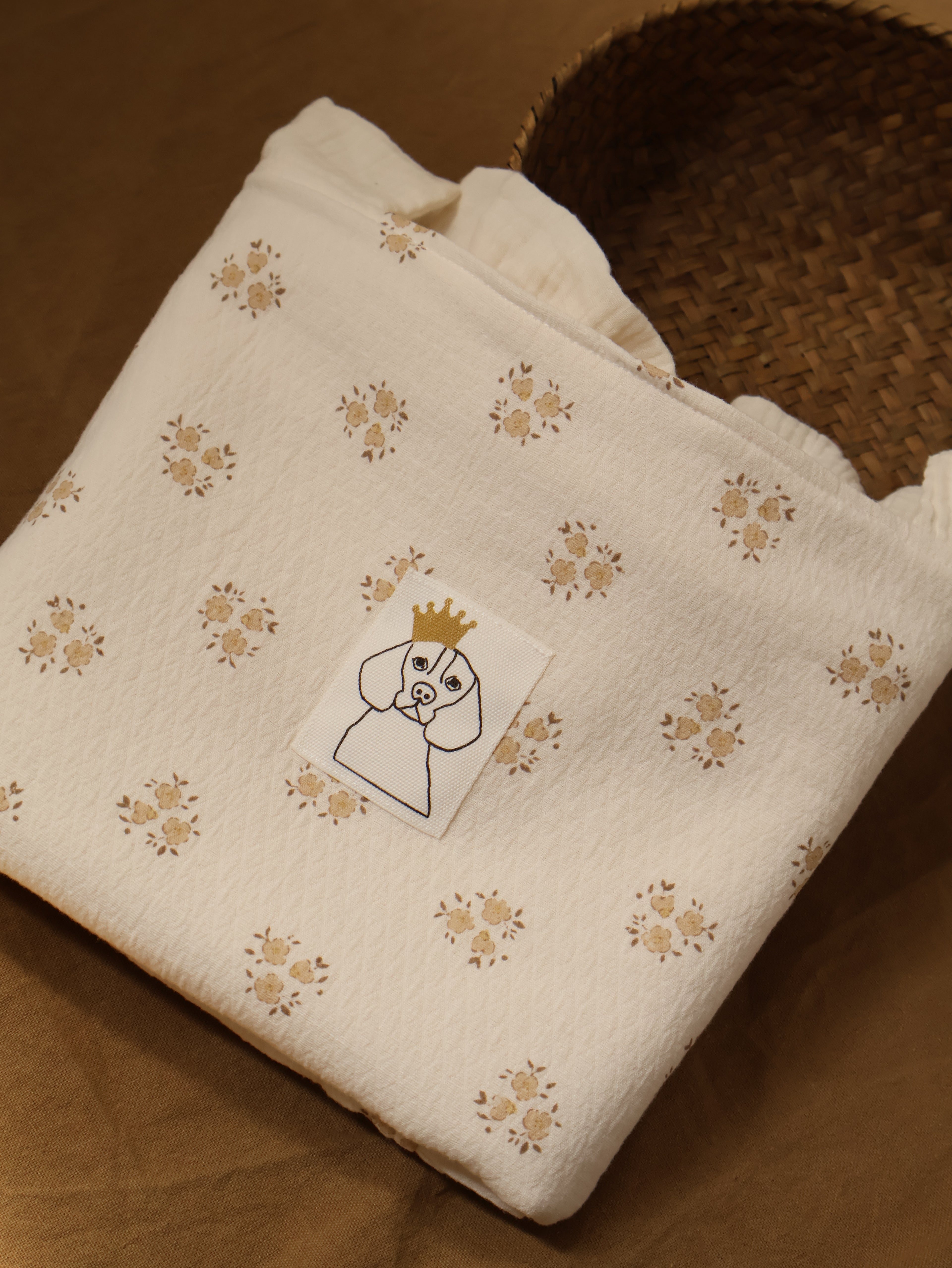 Arrullo manta de bebé Inti estampado y gasa cruda 100% algodón orgánico