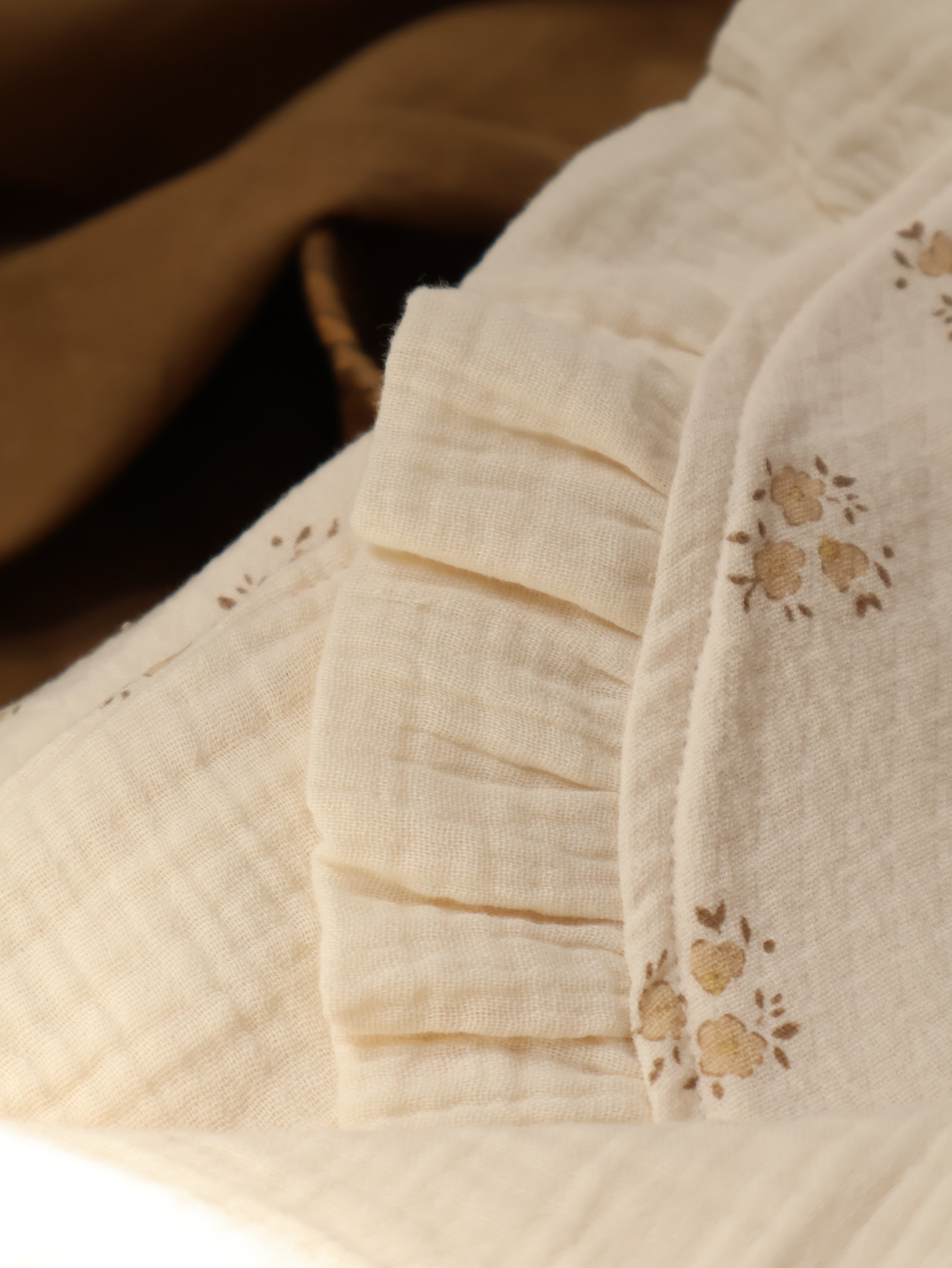 ZOOM Arrullo manta de bebé Inti estampado y gasa cruda 100% algodón orgánico