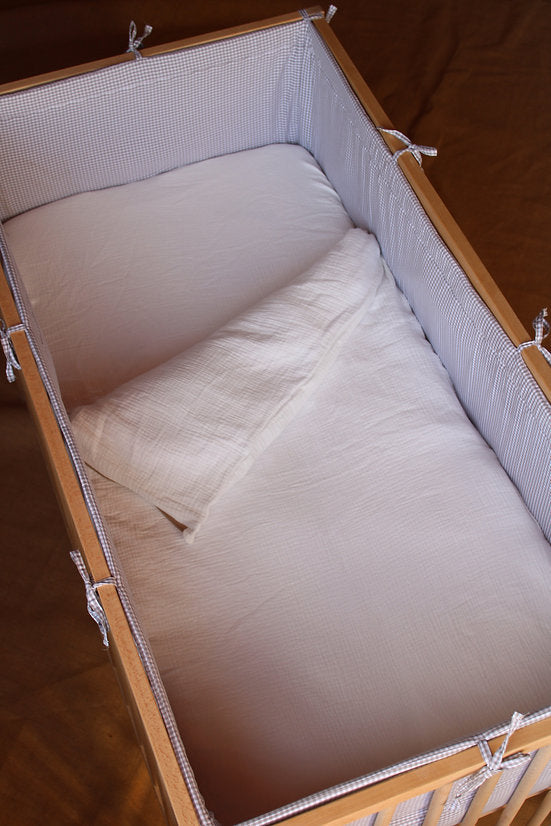 Drap-housse pour berceau 60x120 gaze blanche