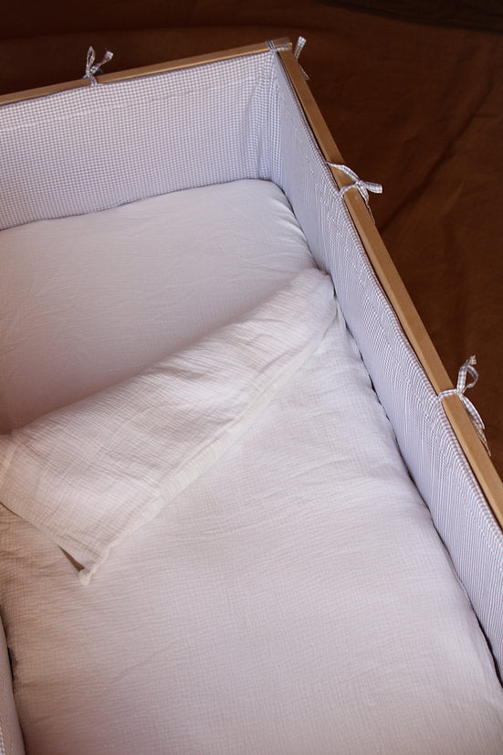 Drap-housse pour berceau 60x120 gaze blanche