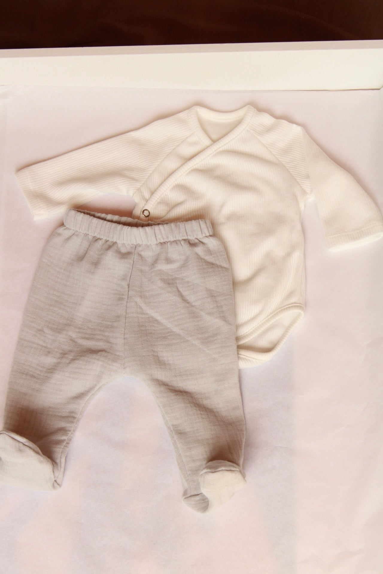 Leggings en mousseline grise