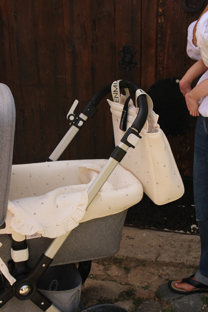 Carrycot Cover Mía Muslin + Beige Muslin