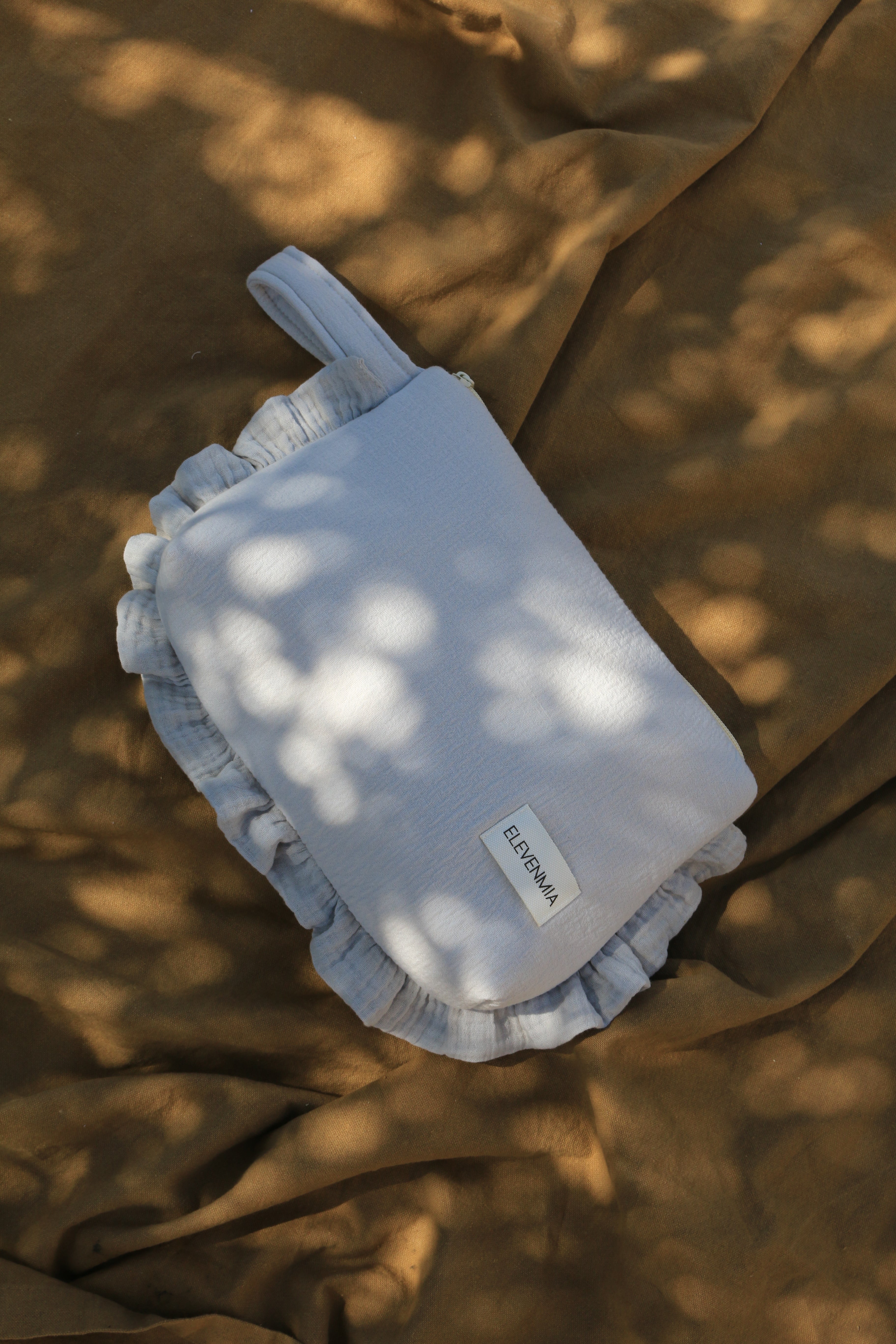  Ruffled Vichy Grey Toiletry Bag