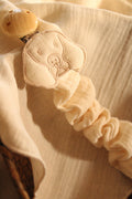 Beige Muslin Pacifier Holder