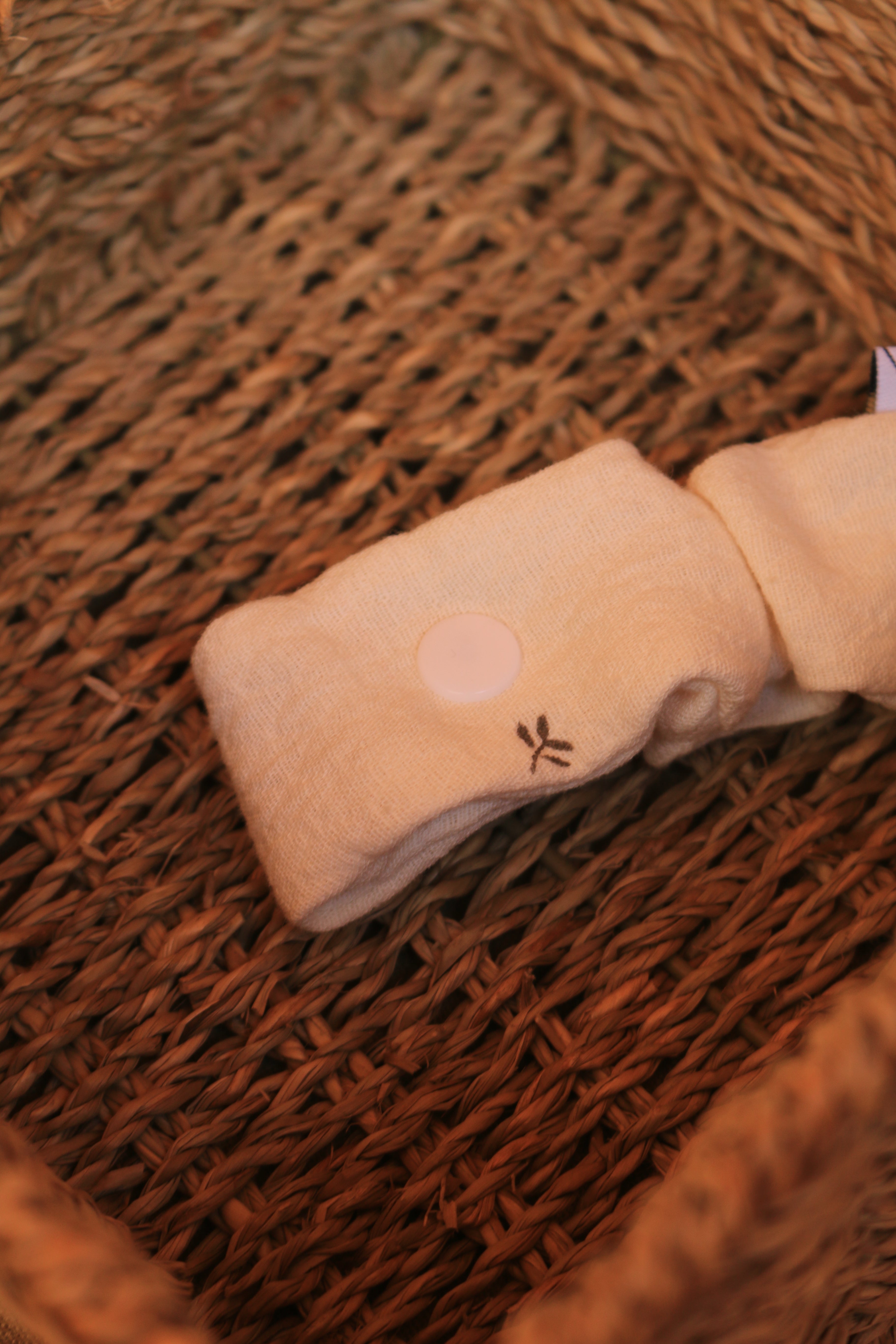 Grey Muslin Pacifier Holder