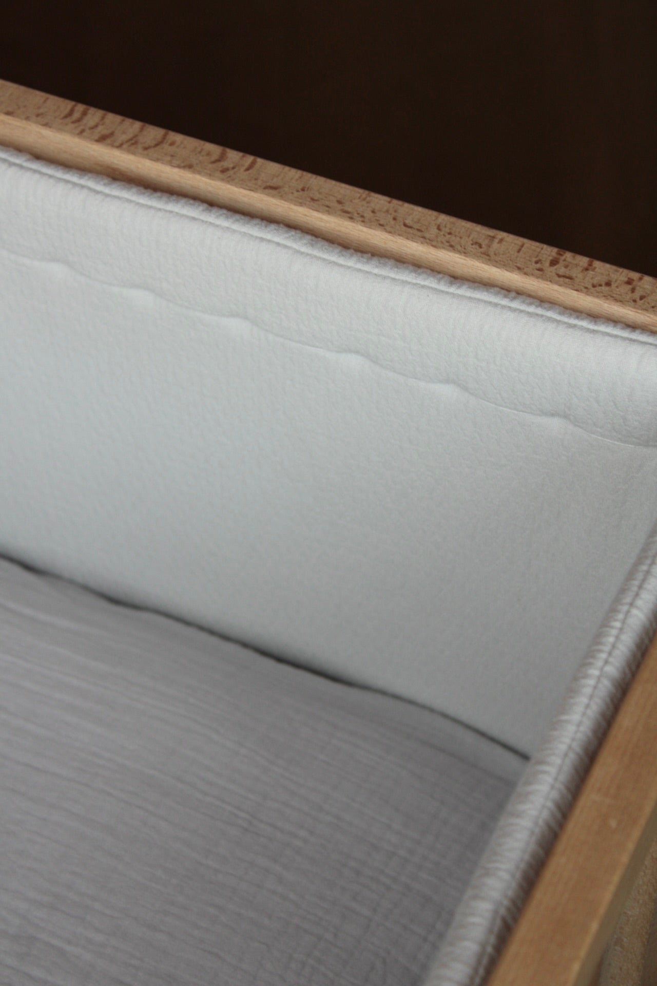 Beige Muslin Crib Protector 60x120