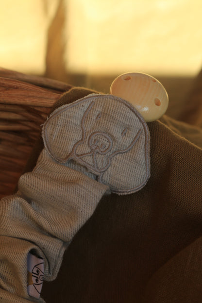 Beige Muslin Pacifier Holder