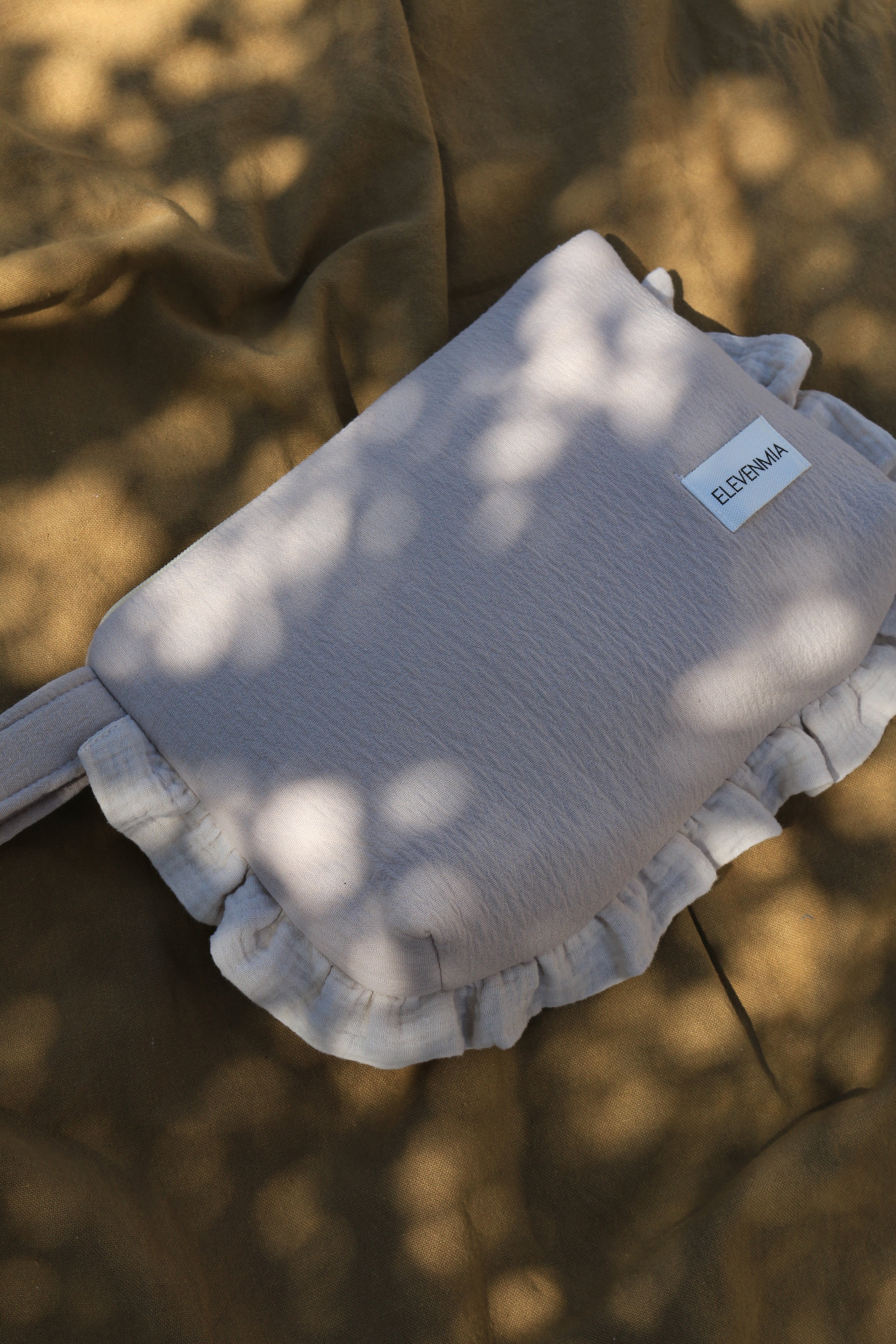  Ruffled Vichy Grey Toiletry Bag