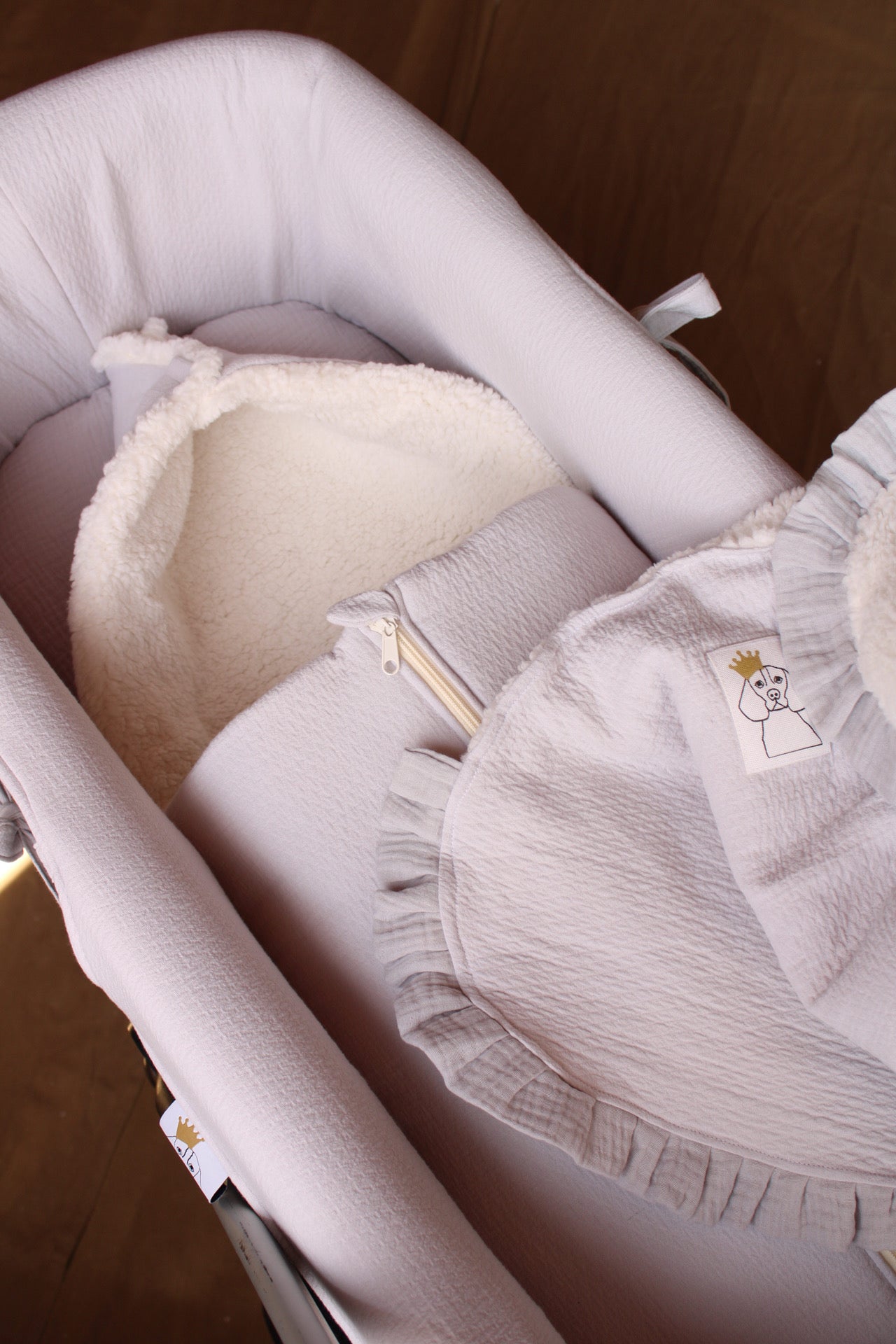 Saco Capazo Dolby Gris + Borreguito