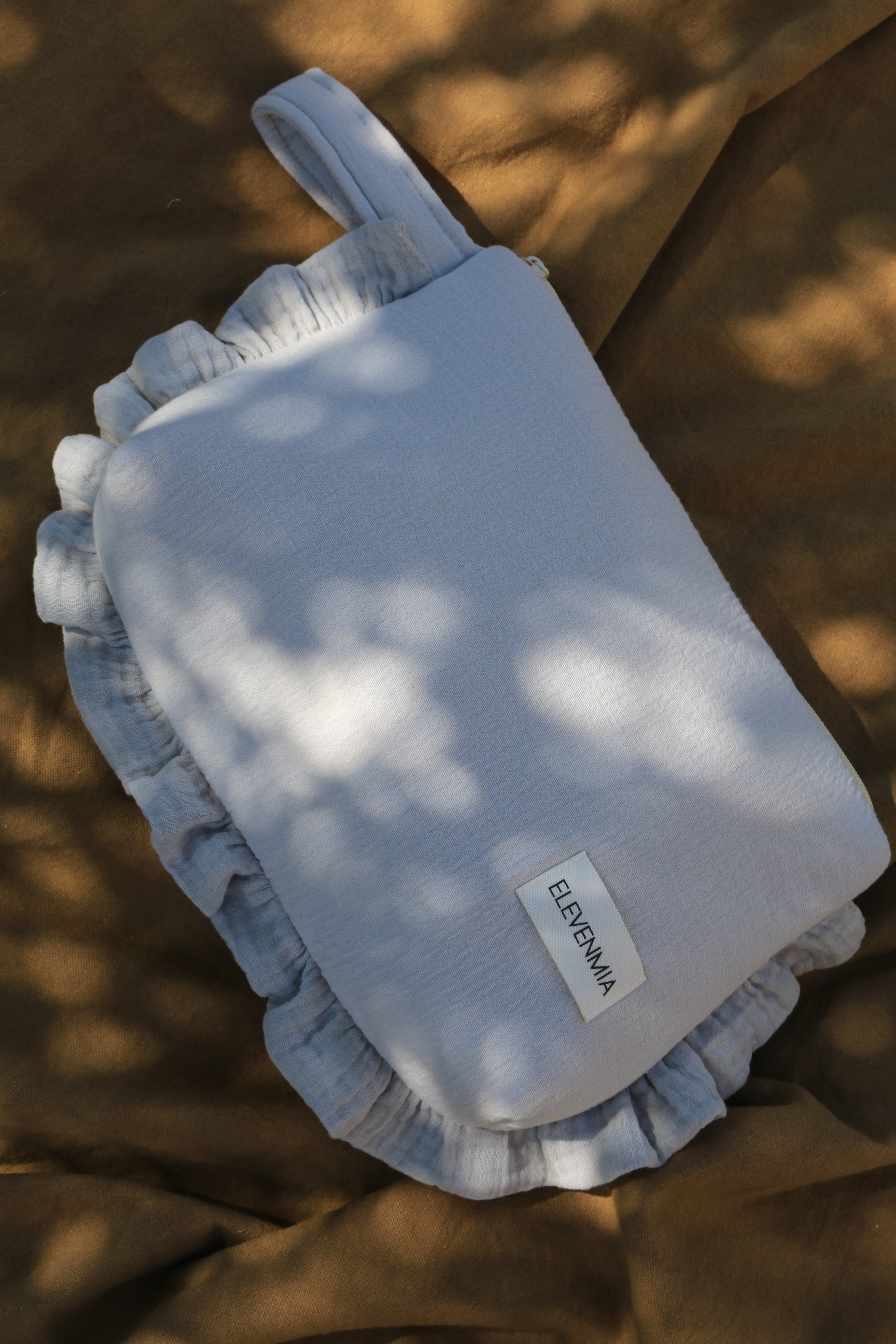  Ruffled Vichy Grey Toiletry Bag