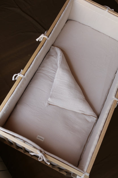 Beige Muslin Matress Crib Bag 60x120