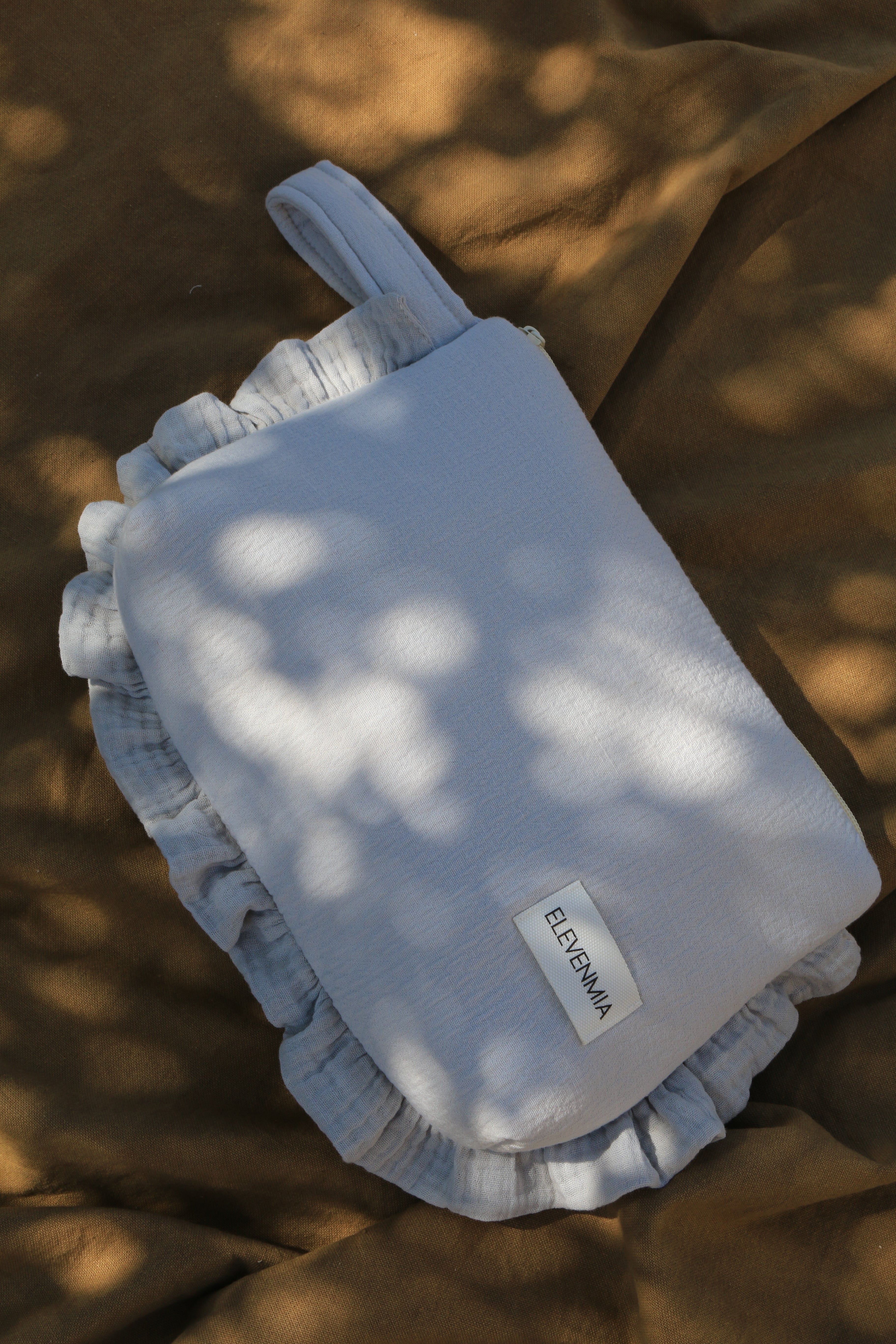  Ruffled Vichy Grey Toiletry Bag