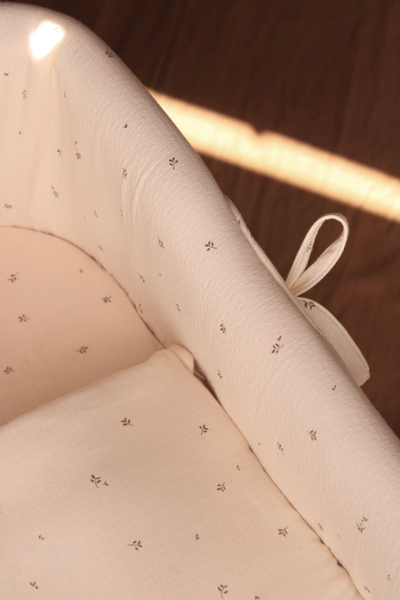 Housse de poussette double imprimée et réversible en gaze brute