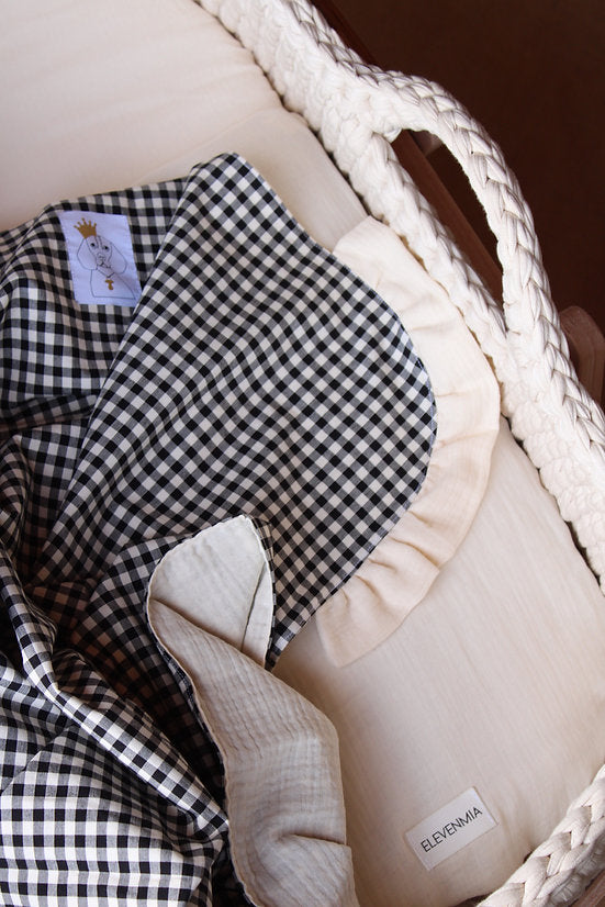 Arrullo Vichy Clasic con Volante Gasa Cruda