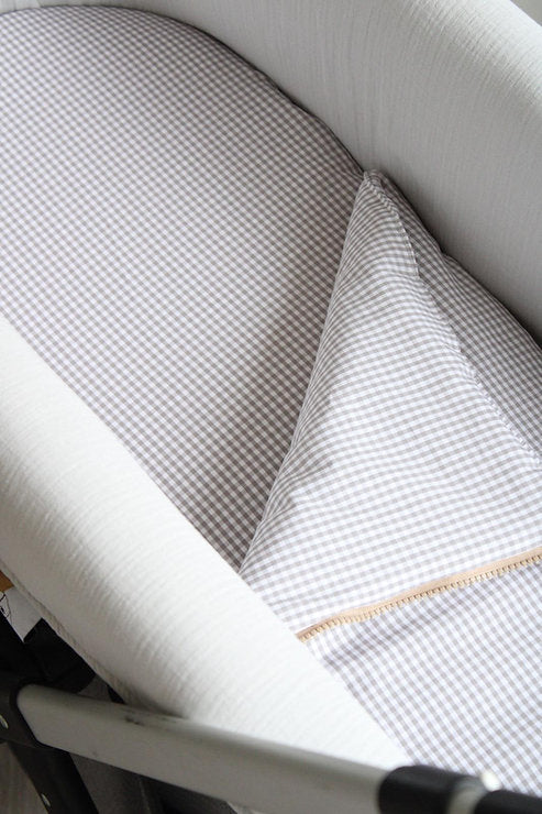 Saco Bajera Cochecito Vichy Gris