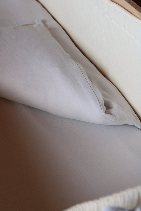 Grey Muslin Matress Crib Bag 70x140