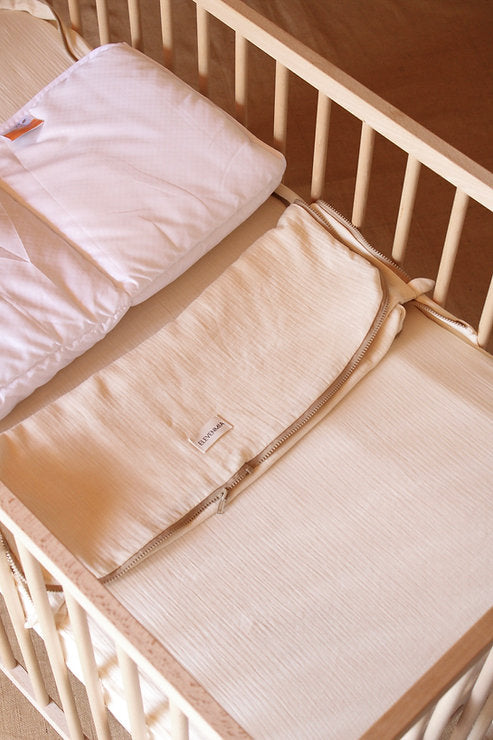 Beige Muslin Matress Crib Bag 60x120