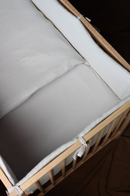Grey Muslin Matress Crib Bag 70x140