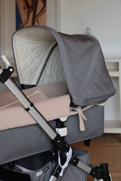 Carrycot Cover Stone Brown Arpi + Beige Muslin