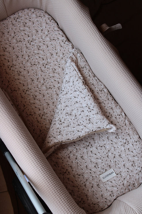 Carrycot Mattress Pad Sack Stone Muslin