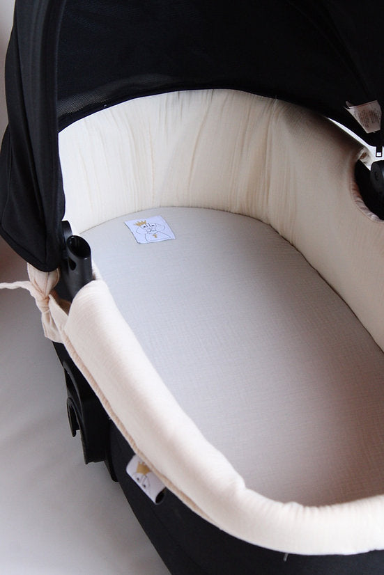 Drap-housse en gaze gris fumé