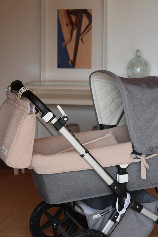 Carrycot Cover Stone Brown Arpi + Beige Muslin