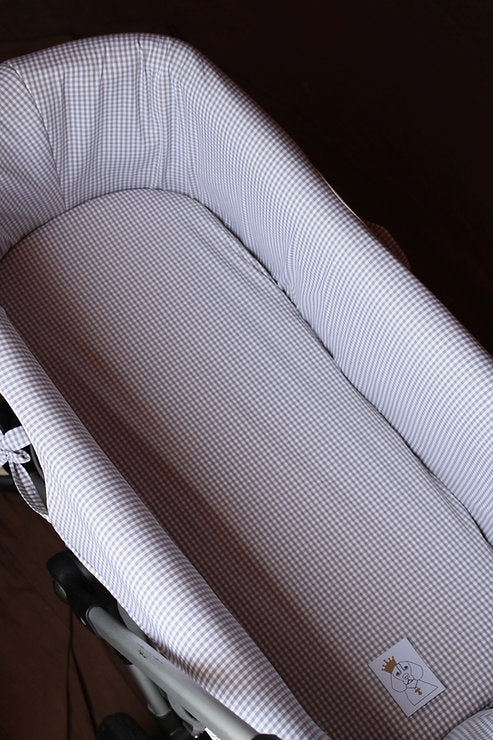 Drap-housse Vichy gris