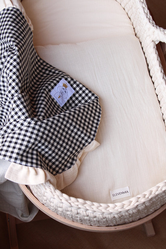 Arrullo Vichy Clasic con Volante Gasa Cruda